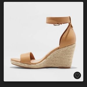 A New Day tan Lola wedge. Size 9.5